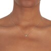 Thumbnail Image 2 of 9ct White Gold 0.50ct Diamond Rubover Necklace