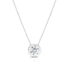 Thumbnail Image 1 of 9ct White Gold 0.70ct Diamond Rubover Necklace