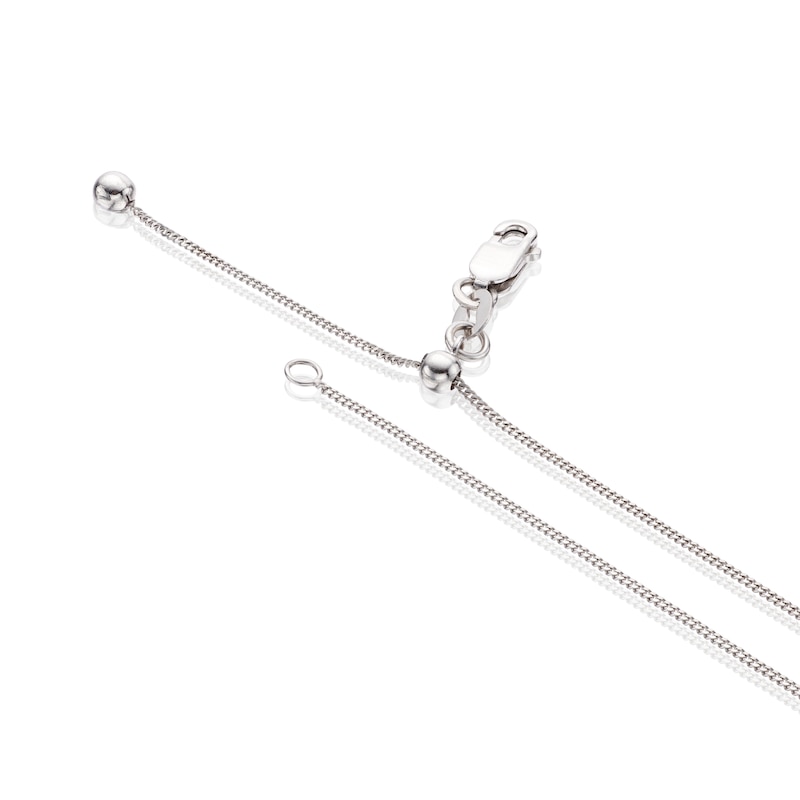 Main Image 4 of 18ct White Gold 0.70ct Diamond Pear Solitaire Pendant