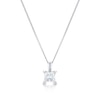 Thumbnail Image 1 of 18ct White Gold 0.75ct Diamond Princess Solitaire Pendant