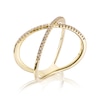 Thumbnail Image 0 of 9ct Yellow Gold 0.14ct Diamond Crossover Ring