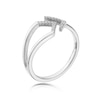 Thumbnail Image 1 of 9ct White Gold Diamond Pavé Open Arrow Ring