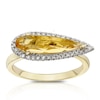 Thumbnail Image 3 of 9ct Yellow Gold Citrine 0.15ct Diamond Ring