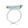 Thumbnail Image 1 of 9ct White Gold Diamond Blue Topaz Baguette Ring