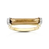 Thumbnail Image 3 of 9ct Yellow Gold Diamond Smokey Quartz Baguette Ring