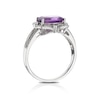 Thumbnail Image 1 of 9ct White Gold 0.15ct White Gold Amethyst Cushion Ring