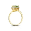 Thumbnail Image 2 of 9ct Yellow Gold 0.15ct Diamond Green Amethyst Oval Ring