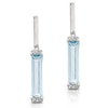 Thumbnail Image 1 of 9ct White Gold Diamond Blue Topaz Baguette Earrings
