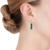 Thumbnail Image 1 of 9ct Yellow Gold Diamond & Green Onyx Drop Earrings