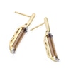 Thumbnail Image 2 of 9ct Yellow Gold Diamond Smokey Quartz Baguette Earrings