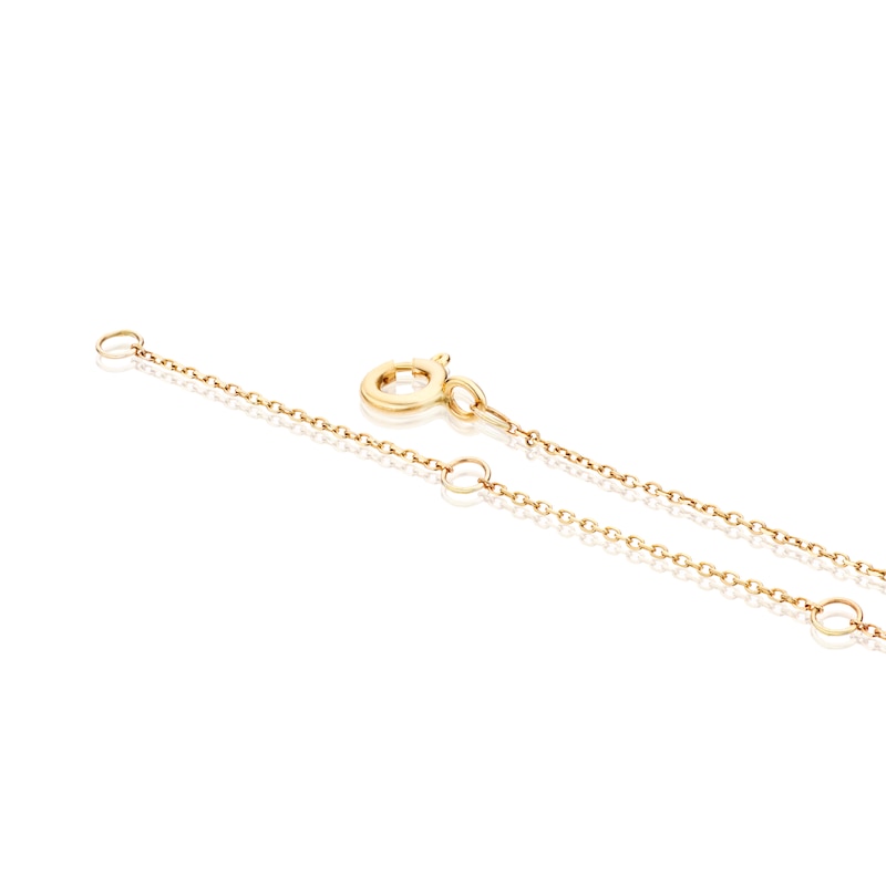 Main Image 4 of 9ct Yellow Gold Diamond Green Onyx Baguette Pendant