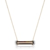 Thumbnail Image 1 of 9ct Yellow Gold Diamond Smokey Quartz Baguette Pendant