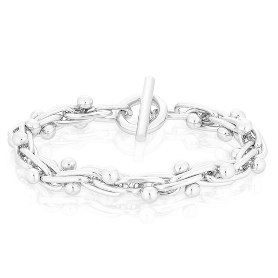 Sterling Silver 7.5 Peppercorn Chain Bracelet