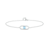 Thumbnail Image 0 of Sterling Silver 7 Inch Blue Topaz Oval Bracelet