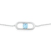 Thumbnail Image 1 of Sterling Silver 7 Inch Blue Topaz Oval Bracelet