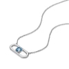 Thumbnail Image 2 of Silver Blue Topaz Oval Necklace