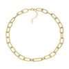 Thumbnail Image 2 of Sterling Silver & 18ct Gold Plated Vermeil 0.20ct Diamond Paperlink Chain