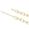 Thumbnail Image 3 of Sterling Silver & 18ct Gold Plated Vermeil 0.20ct Diamond Paperlink Chain