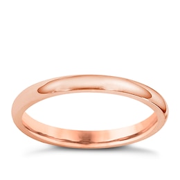 14ct Rose Gold Super Heavyweight Court Ring 2mm