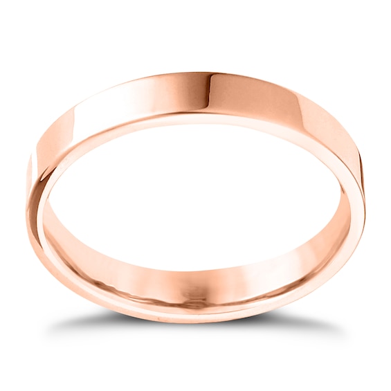 14ct Rose Gold Extra Heavyweight Flat Court Ring 2mm