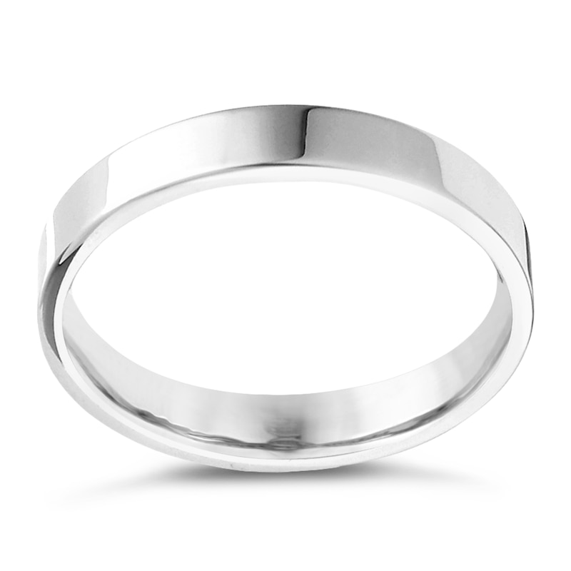 14ct White Gold Extra Heavyweight Flat Court Ring 2mm