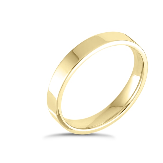 14ct Yellow Gold Extra Heavyweight Flat Court Ring 3mm
