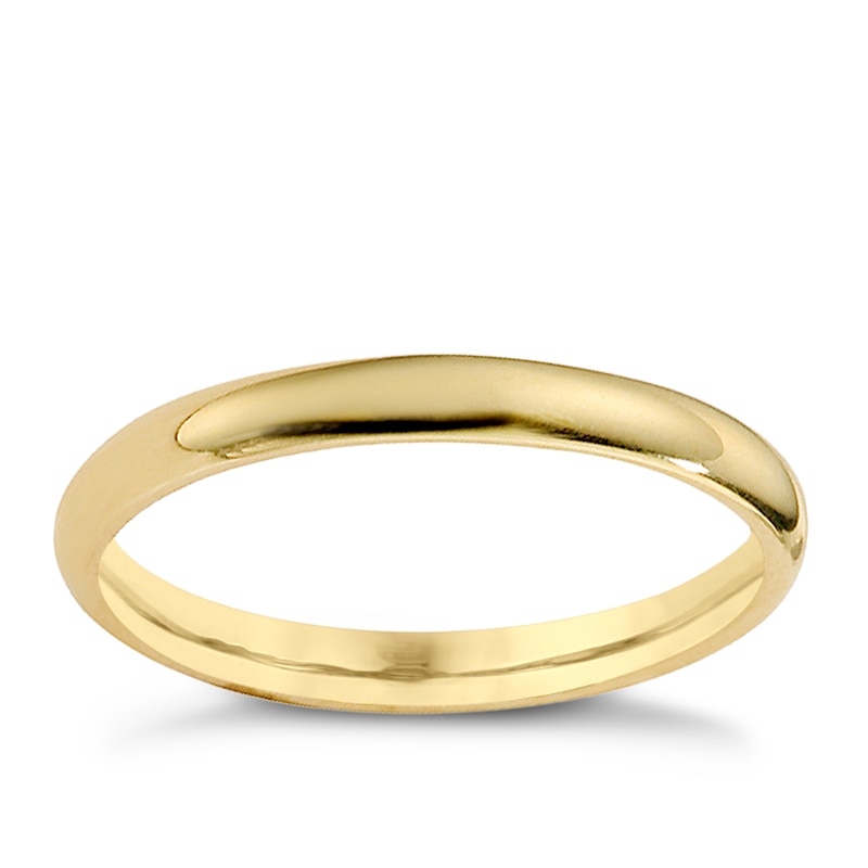 14ct Yellow Gold Extra Heavyweight Court Ring 2mm