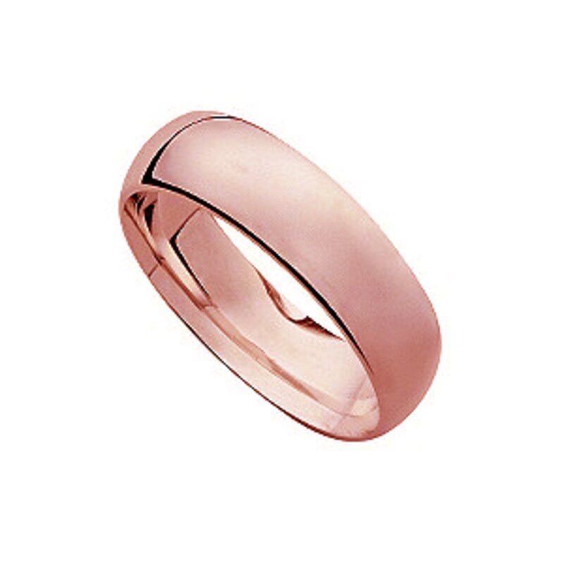 Main Image 1 of 14ct Rose Gold Super Heavyweight Court Ring 7mm