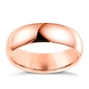 14ct Rose Gold Extra Heavyweight D Shape Ring 7mm