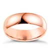 14ct Rose Gold Extra Heavyweight D Shape Ring 8mm