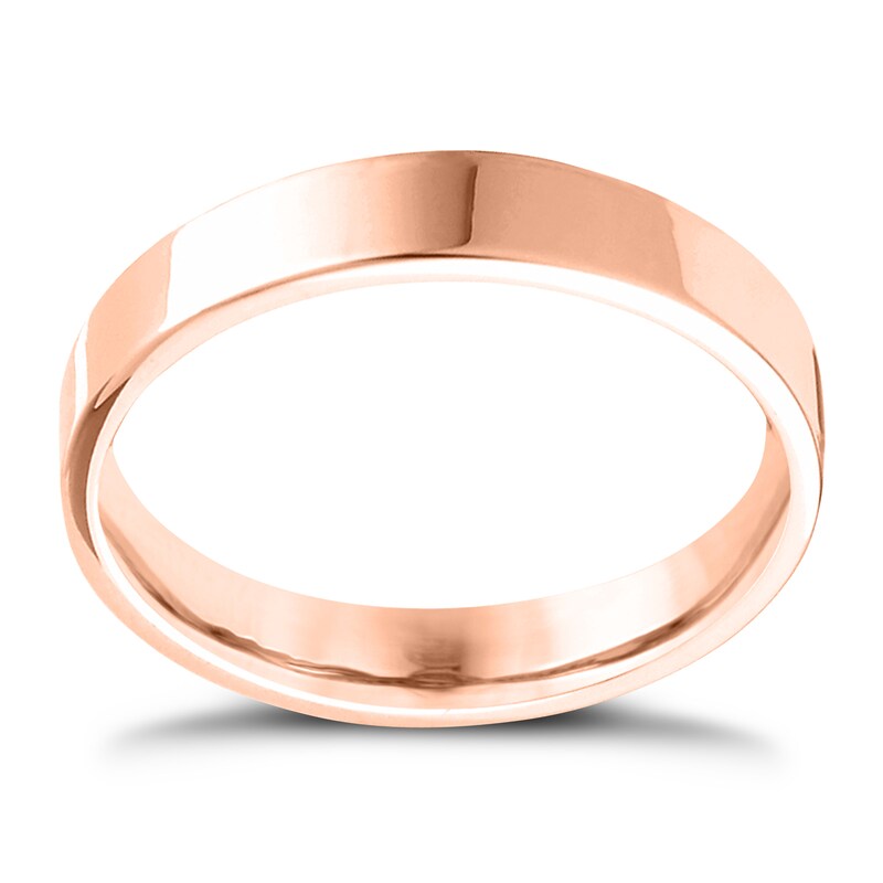 Main Image 1 of 14ct Rose Gold Extra Heavyweight Flat Court Ring 5mm