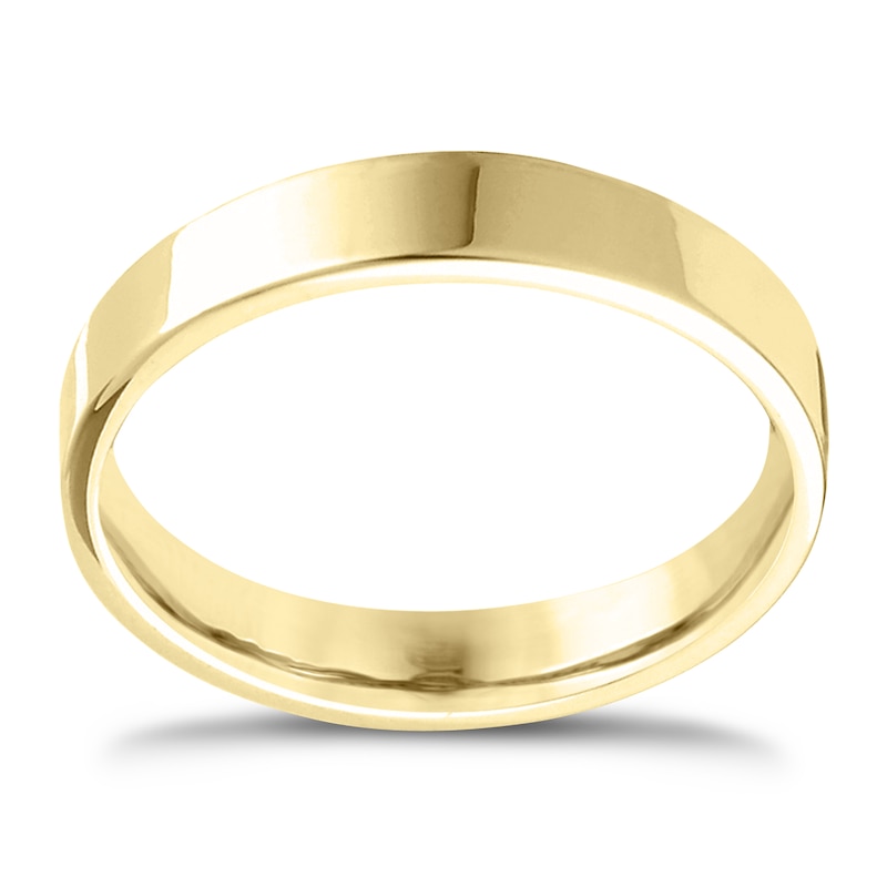 14ct Yellow Gold Extra Heavyweight Flat Court Ring 5mm