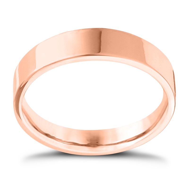 14ct Rose Gold Extra Heavyweight Flat Court Ring 8mm
