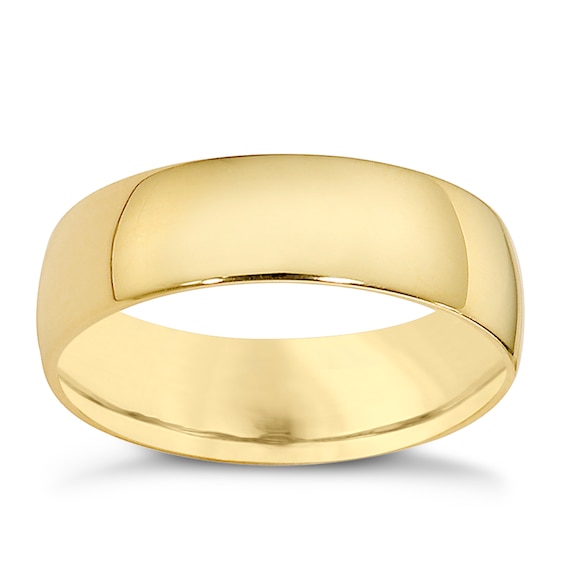 14ct Yellow Gold Extra Heavyweight Court Ring 8mm