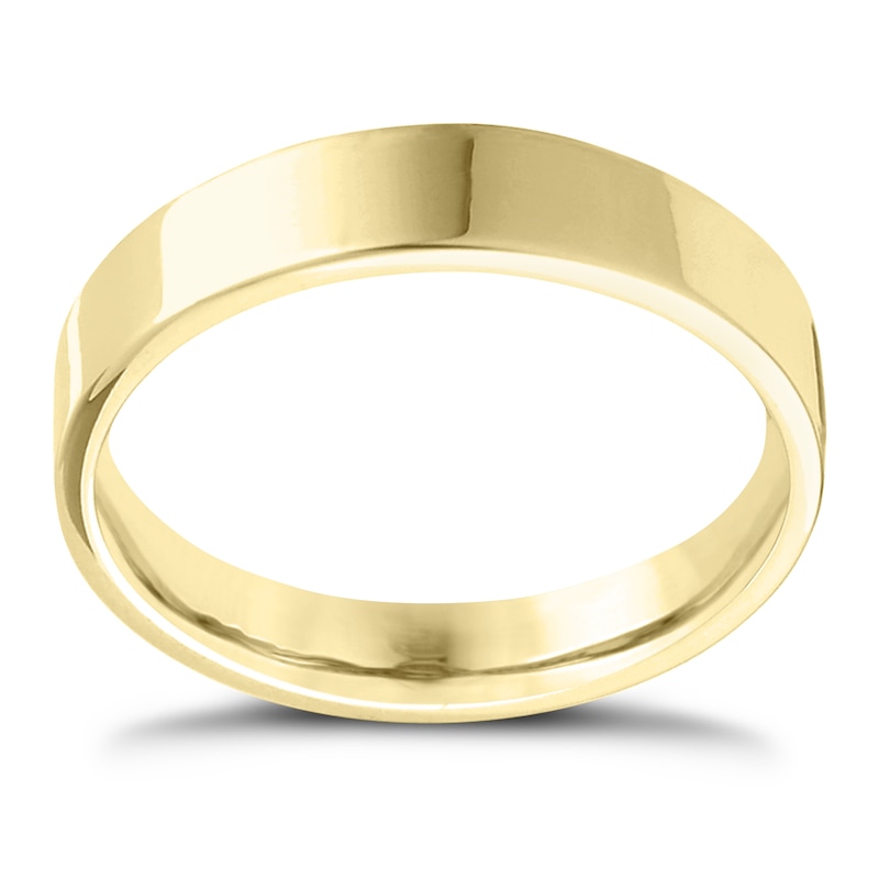 14ct Yellow Gold Extra Heavyweight Flat Court Ring 7mm