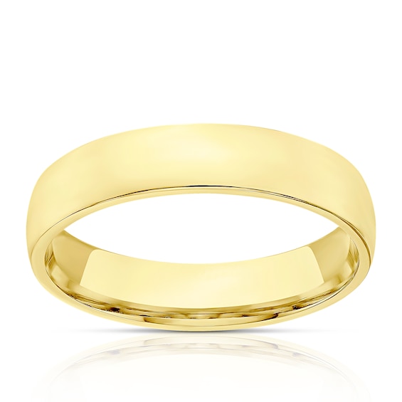 14ct Yellow Gold Extra Heavyweight Court Ring 4mm