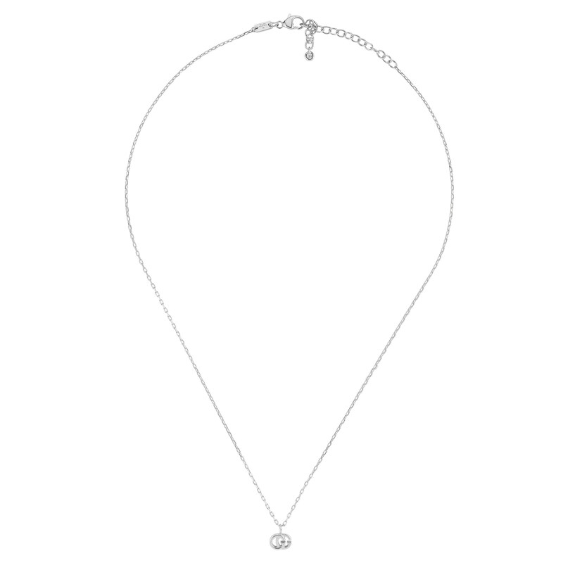 Main Image 1 of Gucci GG Running 18ct White Gold Motif Pendant