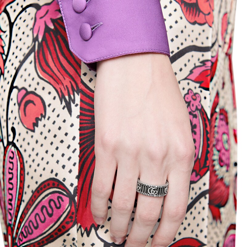 Gucci GG Marmont Silver M-N Ring