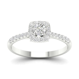 Engagement Ring 18ct White Gold & Platinum 0.75ct Diamond Ring