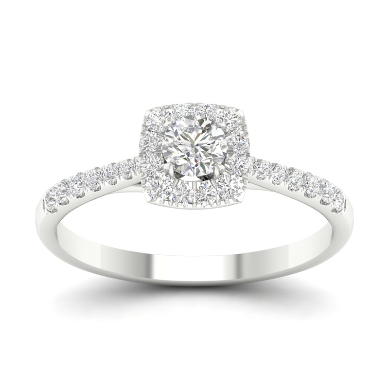 Main Image 1 of Engagement Ring 18ct White Gold & Platinum 0.75ct Diamond Ring