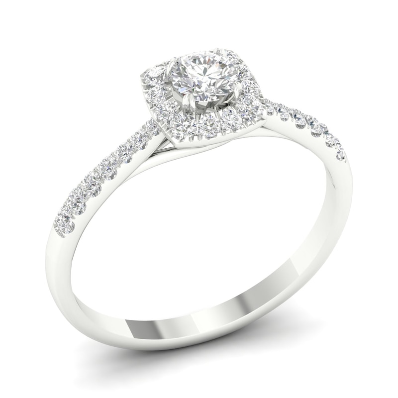 Main Image 2 of Engagement Ring 18ct White Gold & Platinum 0.75ct Diamond Ring