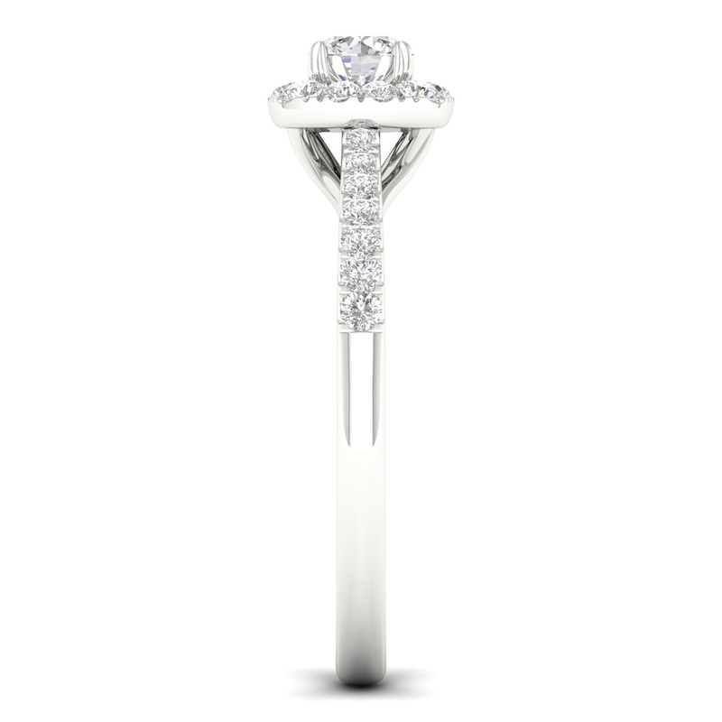 Main Image 4 of Engagement Ring 18ct White Gold & Platinum 0.75ct Diamond Ring
