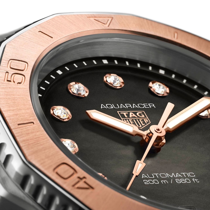 TAG Heuer Aquaracer Diamond Ladies' Black Strap Watch
