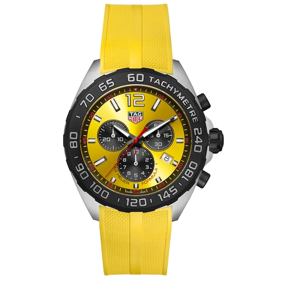 TAG Heuer Formula 1 Chrono Men’s Yellow Strap Watch