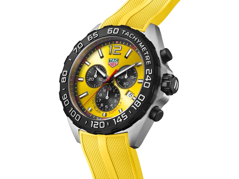 TAG Heuer Formula 1 Chrono Men's Yellow Strap Watch