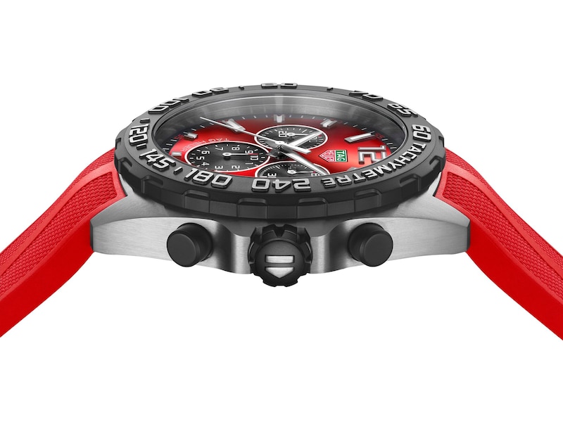 TAG Heuer Formula 1 Men's Red Rubber Strap Watch