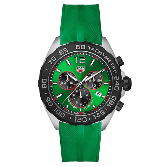 TAG Heuer Formula 1 Men’s Green Rubber Strap Watch
