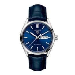 TAG Heuer Carrera Men's Blue Leather Watch