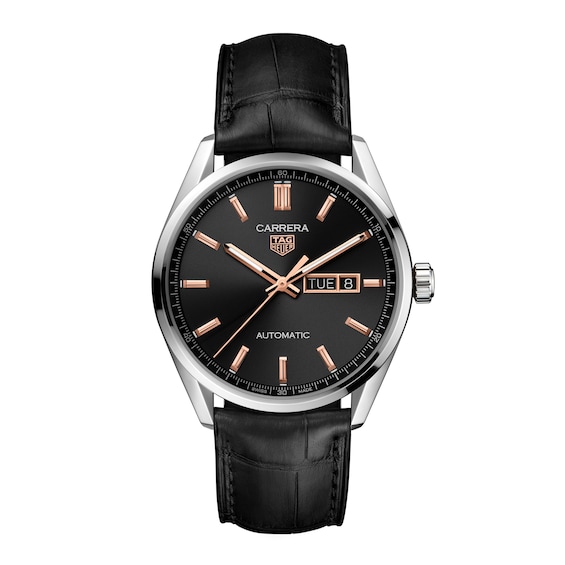 TAG Heuer Carrera Men’s Black Leather Watch