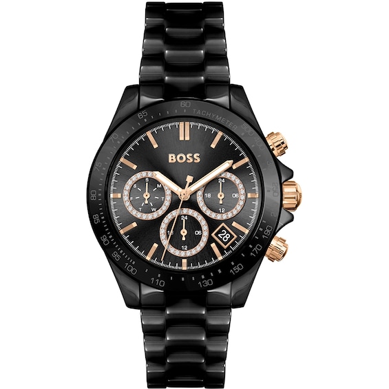 BOSS Novia Ladies’ Black Ceramic Bracelet Watch